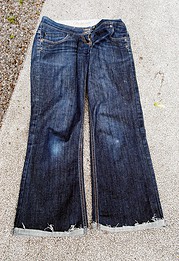 DIY: cropped Jeans