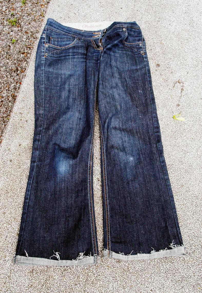 DIY: cropped Jeans