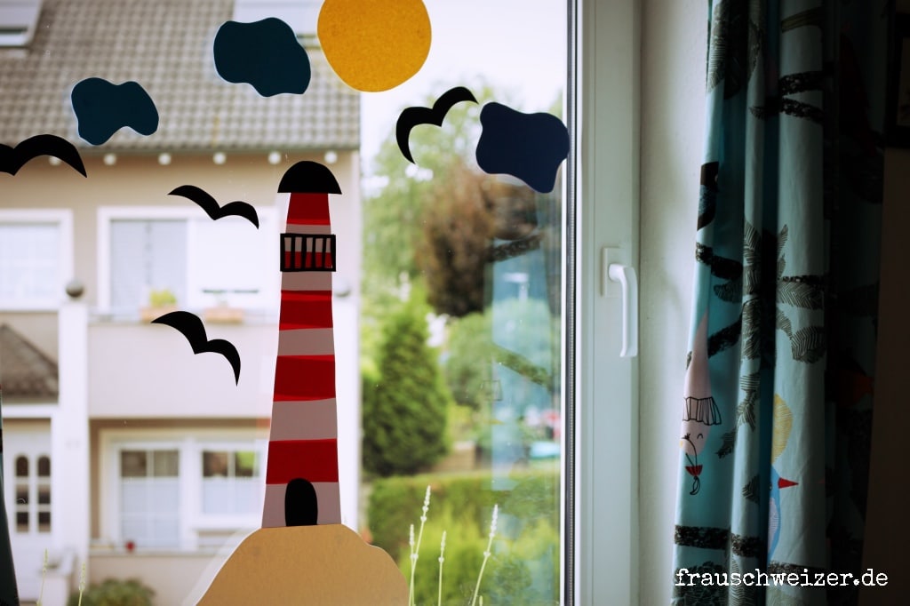 Anleitung Fensterbild: Fietes Leuchtturm