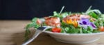 Wildkräutersalat mit Wildlachs