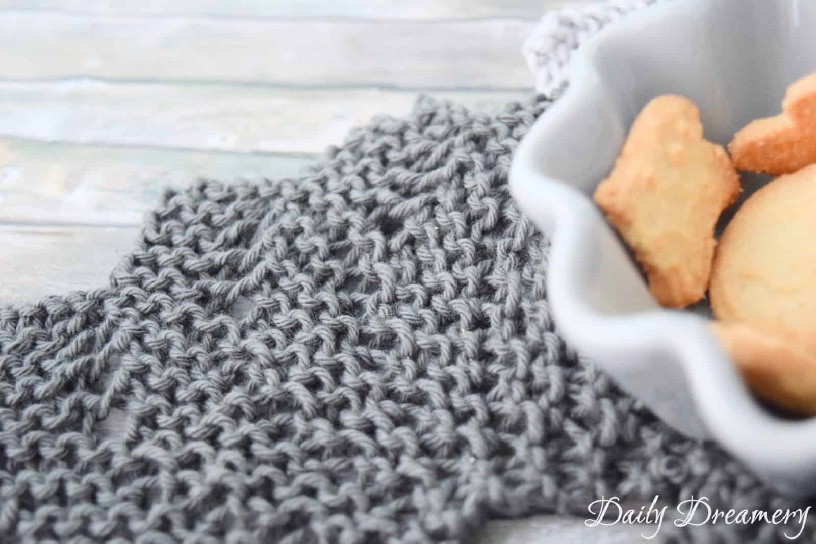 Gestrickte Untersetzer in Sternform