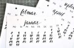 Fotokalender mit handgeletterten Seiten & Freebies dazu