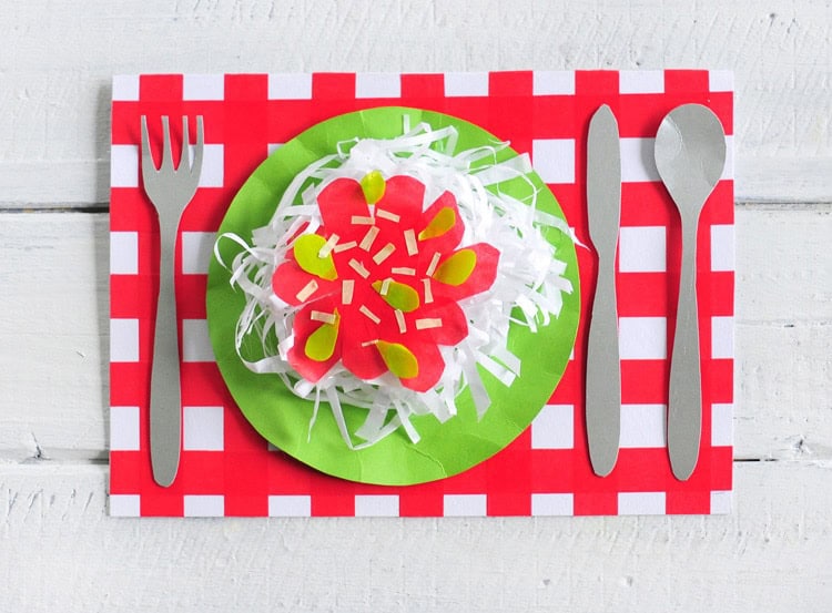 DIY 3D Spaghetti-Karte