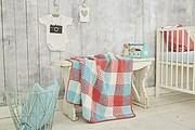 Gar nicht kleinkariert: gestrickte Plaids im Vichy-Karo-Look