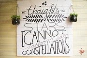 DIY Handlettering Wandbild aus Holz für den Balkon