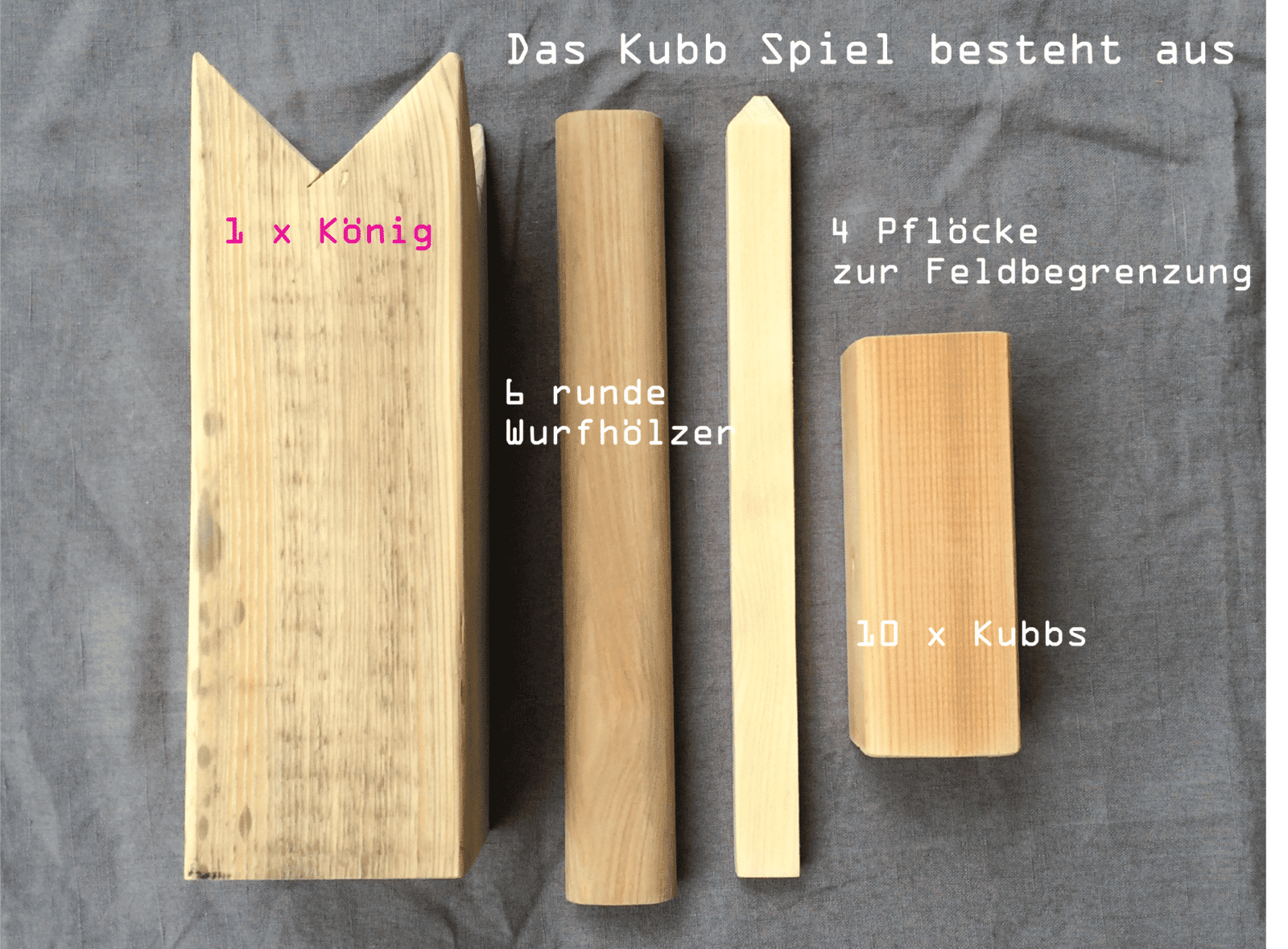 Holz Spiel Kubb DIY