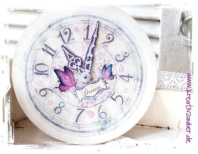 Decoupage Uhr