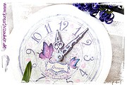 Decoupage Uhr