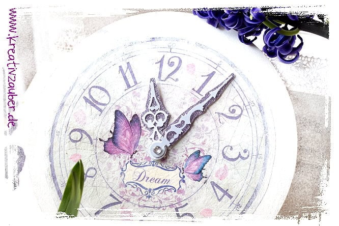Decoupage Uhr