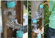 {Basteln mit Kindern: } Plitsch Platsch – selbst gebaute Wasserbahn