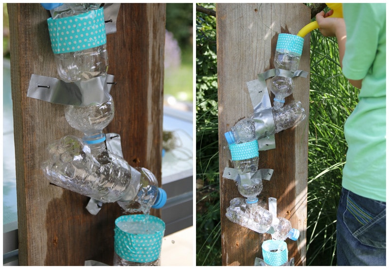 {Basteln mit Kindern: } Plitsch Platsch – selbst gebaute Wasserbahn