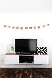 DIY Kupfer Herbst-Girlande aus Ahornblättern