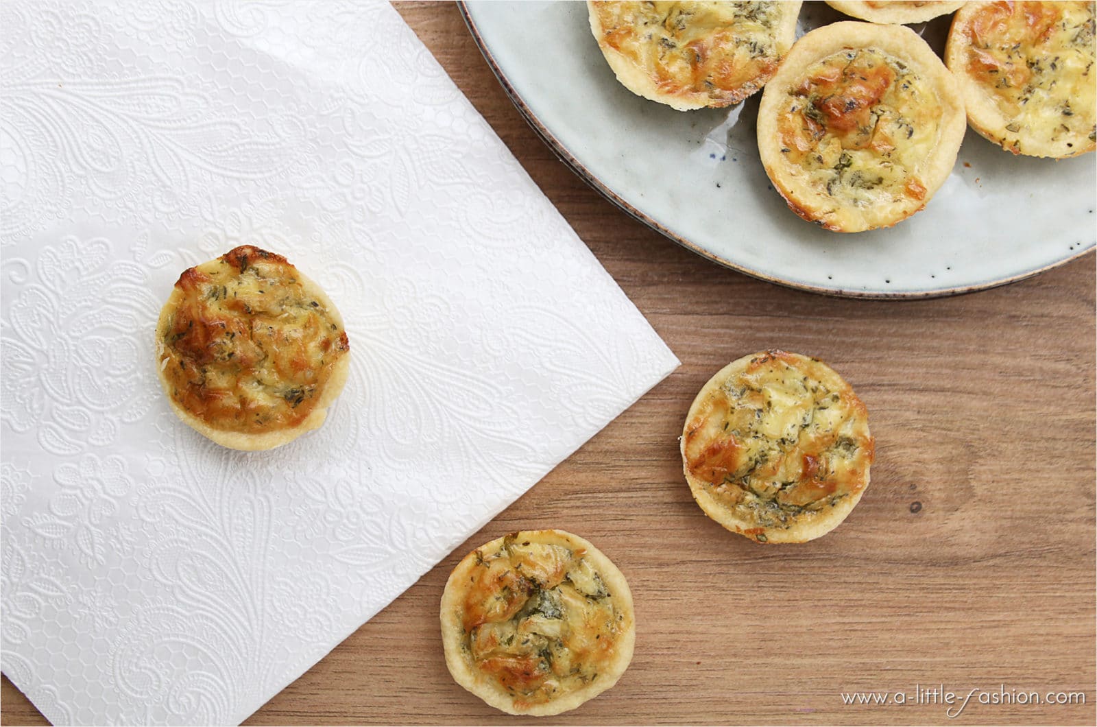 Mini-Quiches mit Frischkäse