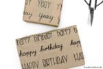 DIY Geschenkpapier beschriften