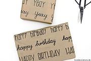 DIY Geschenkpapier beschriften