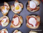 gebackene Eier für Frühstück