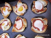 gebackene Eier für Frühstück