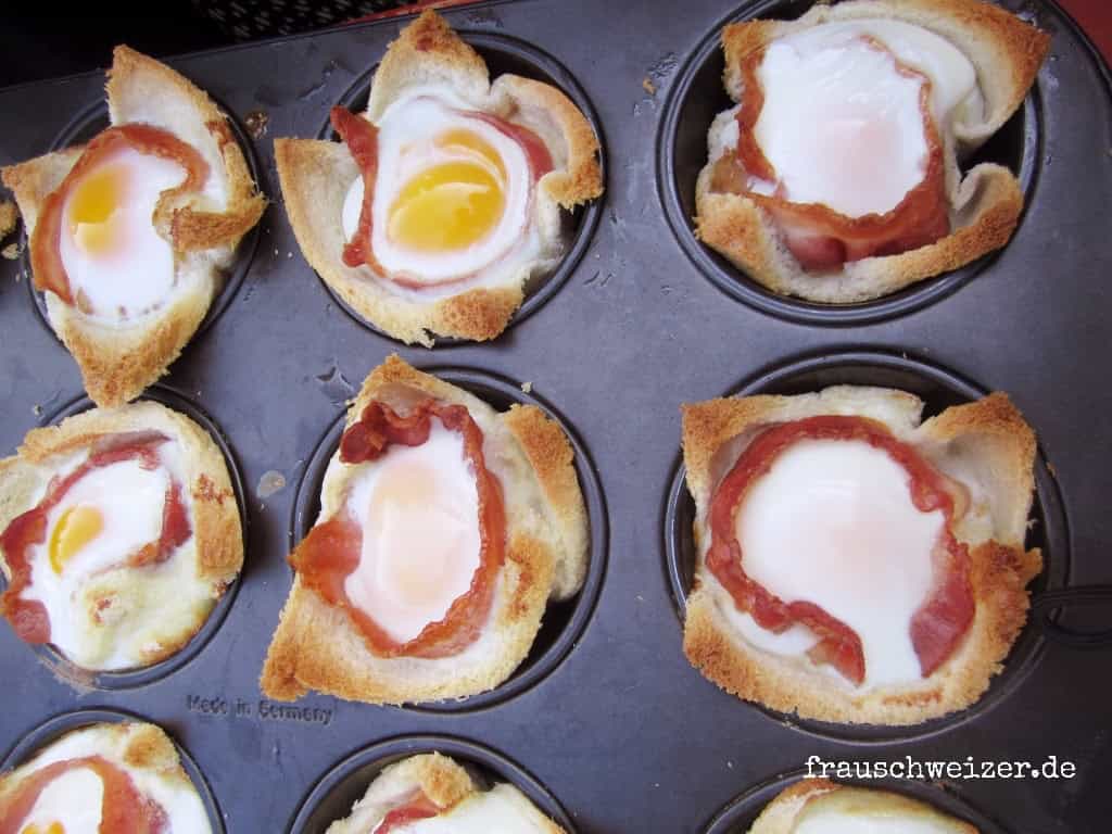 gebackene Eier für Frühstück