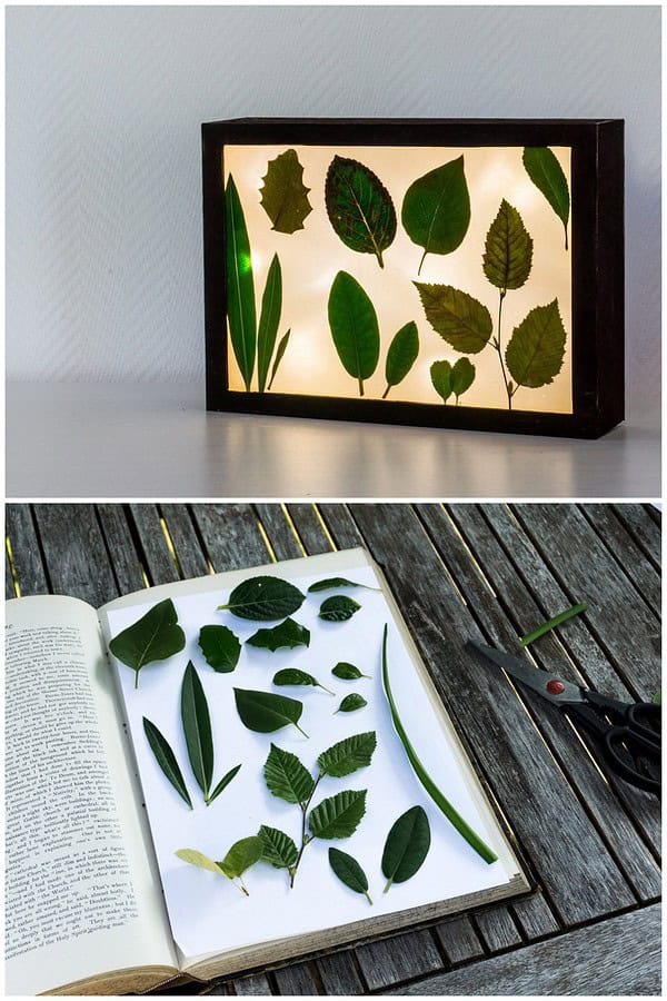 DIY Lightbox mit Sommer-Fundstücken