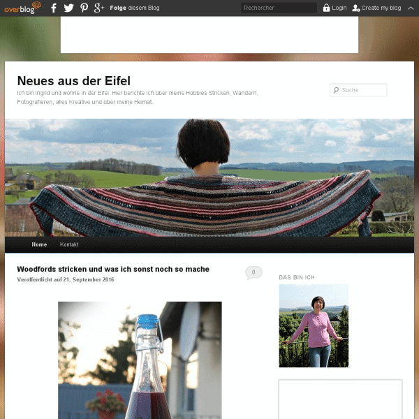 Neues aus der Eifel – Ich bin Ingrid und wohne in der Eifel. Hier berichte ich über meine Hobbies Stricken, Basteln, Wandern,Fotografieren und über meine Heimat, die Eifel.