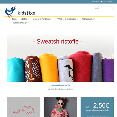 Stoffe + Applikationen Onlineshop