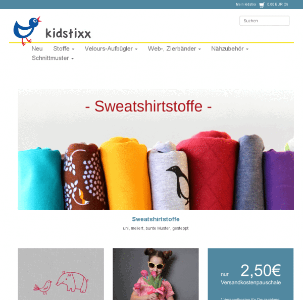 Stoffe + Applikationen Onlineshop