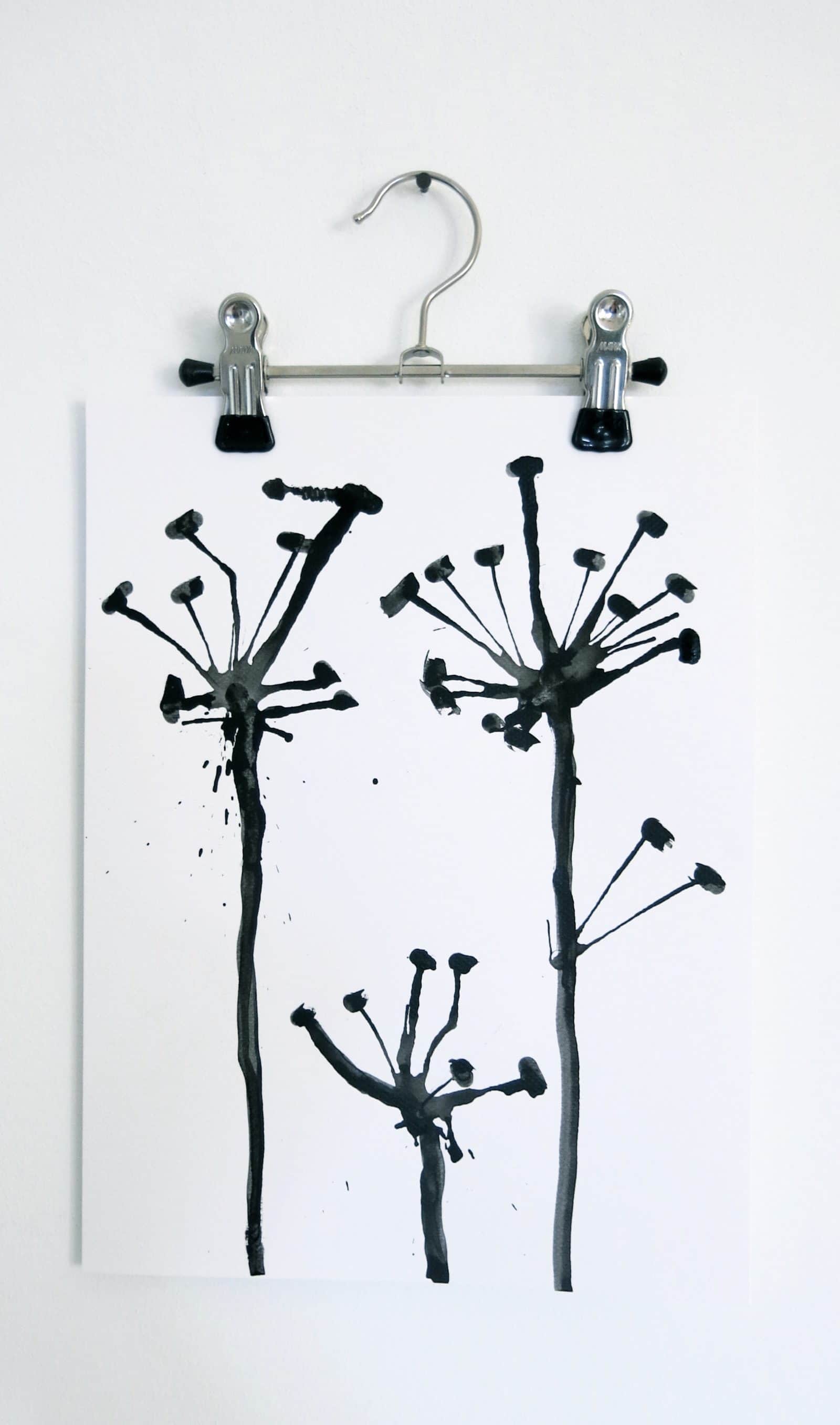  Eine Blume mit Tusche malen... - HANDMADE Kultur Motiv 