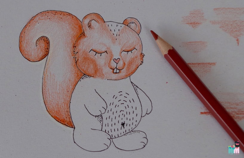 Kinderzeichenkurs Teil 2 – Die vier GE’s – Eichhörnchen Malen