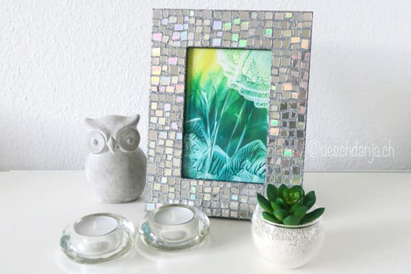 CD-Mosaik mit Glitzer