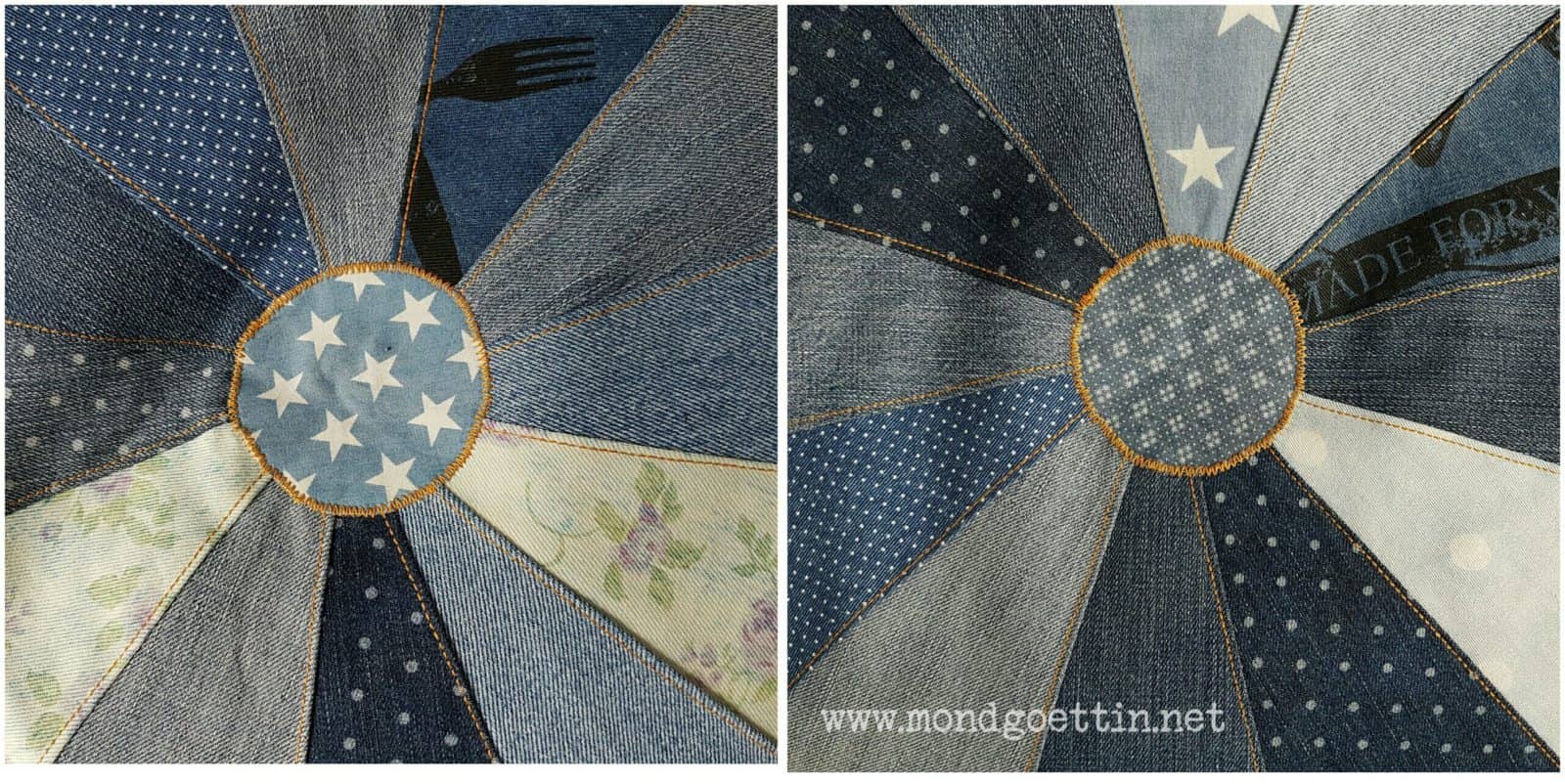 Pouf mit Schnittmuster + Anleitung