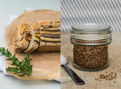 Theos Frühstücksglück: saftiges Bananenbrot mit Leinsamen, Chiasamen und Maisgrieß