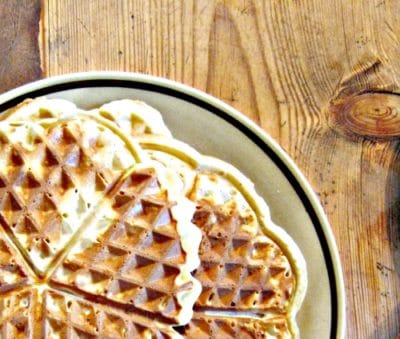 Waffel mit Kokosnussmilch