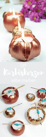 DIY Kürbiskerzen basteln