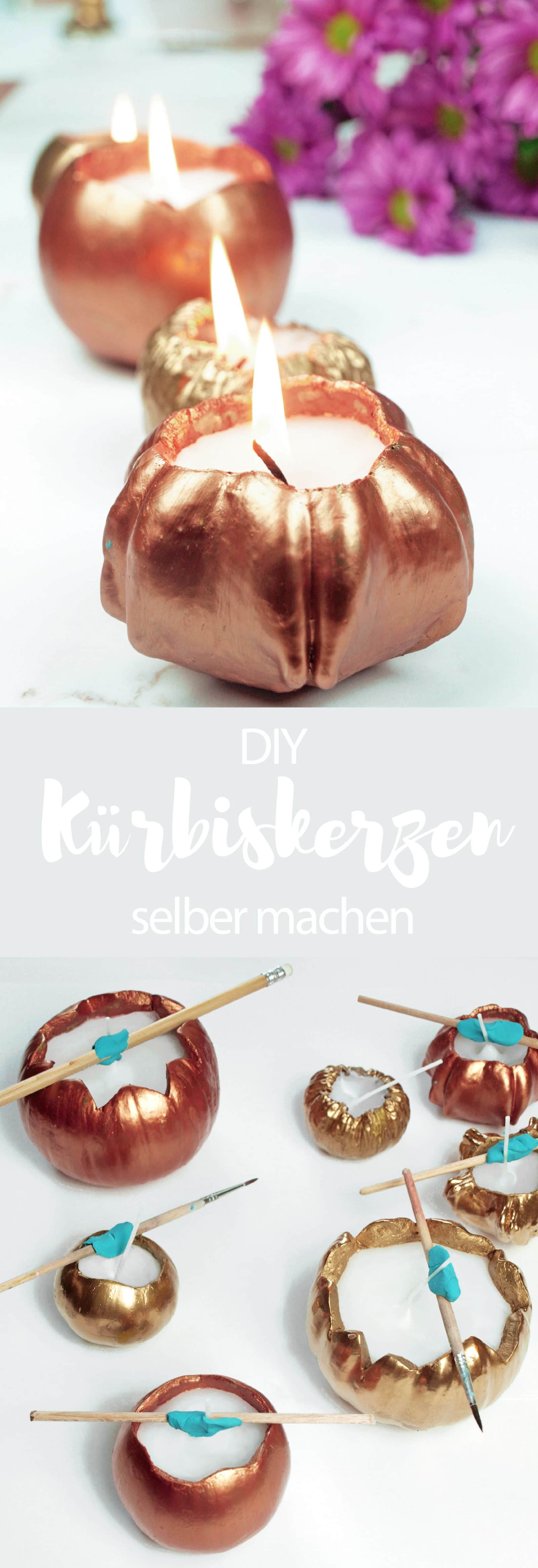 DIY Kürbiskerzen basteln