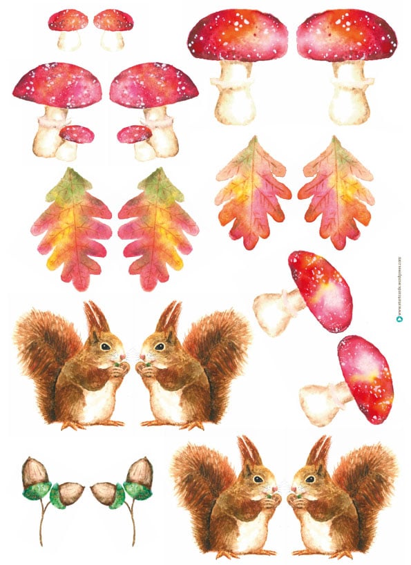 Herbst Aquarell Karten