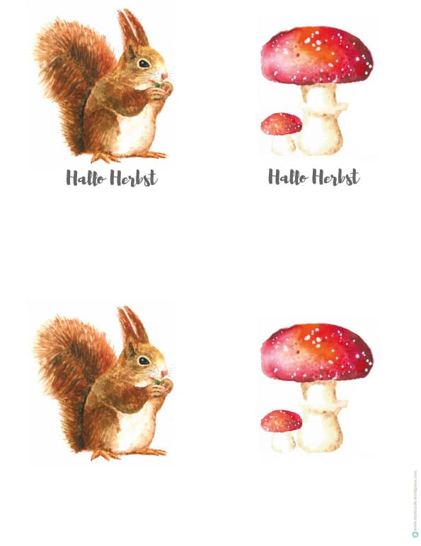 Herbst Aquarell Karten