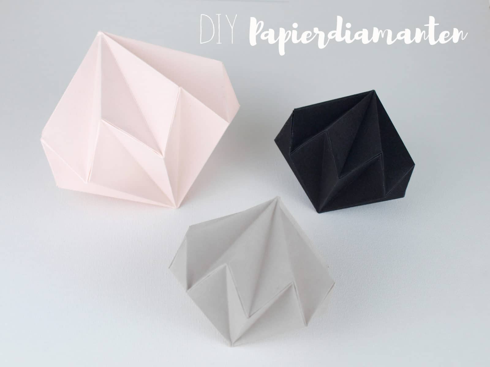 DIY Papierdiamanten falten