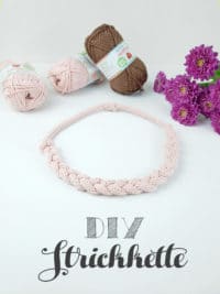 DIY Strickkette aus veganer Wolle