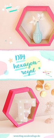 DIY HEXAGON-REGAL SELBER BAUEN OHNE WERKZEUG