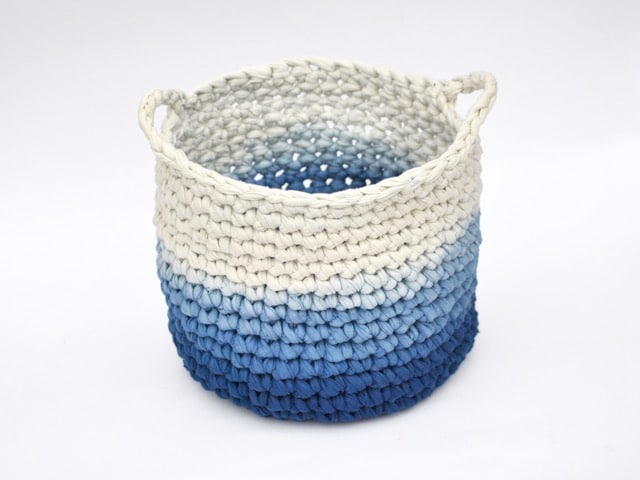 Upcycling Korb im Ombre Look
