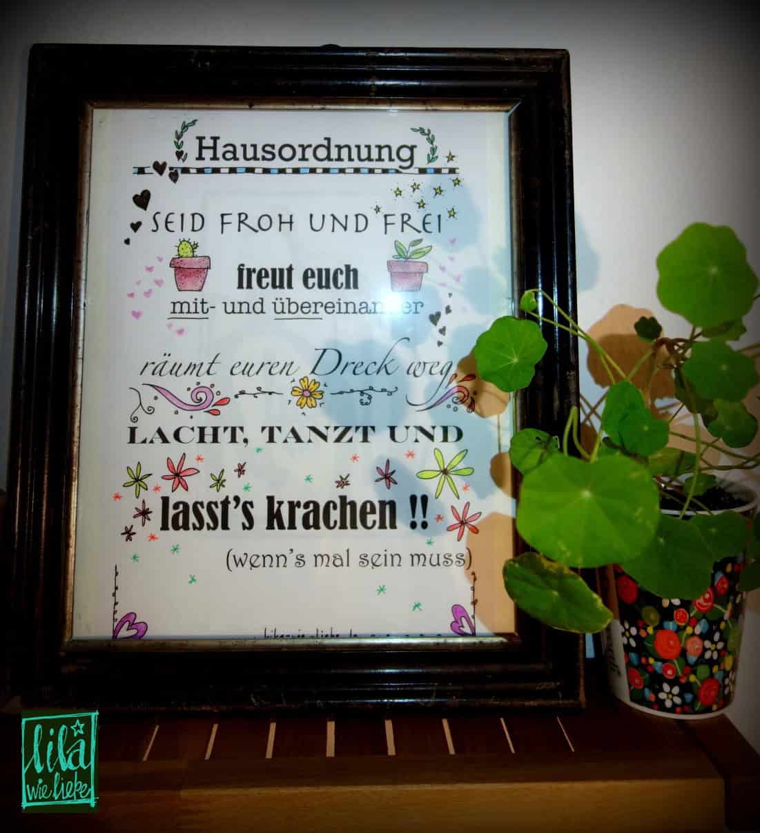 Hausordnung – FREE printable (das perfekte Gastgeschenk) ;)