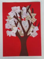 Für Bücherbegeisterte: Herbst Collage aus Buchseiten