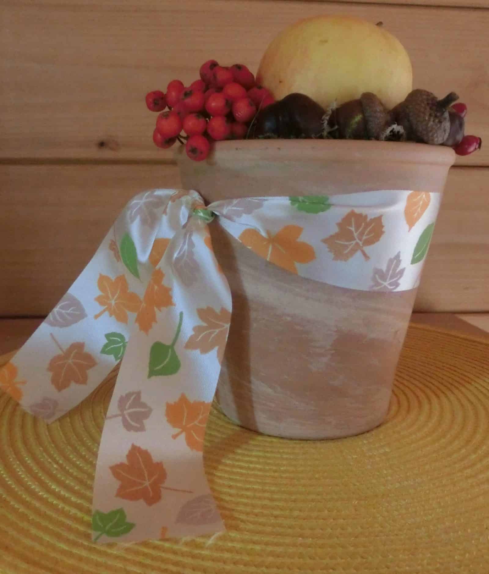 Einfache schnelle Herbstdekoration