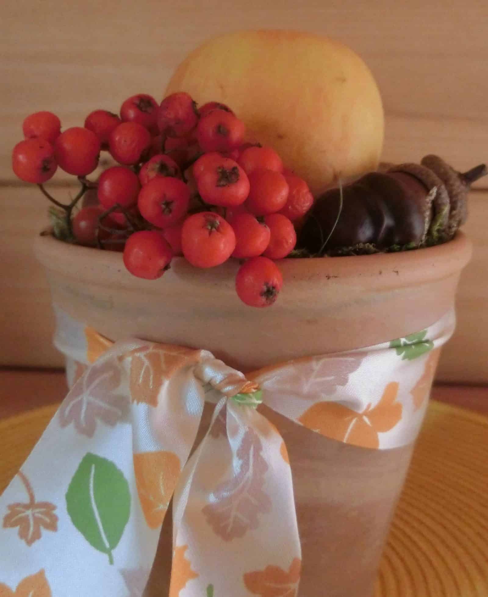 Einfache schnelle Herbstdekoration