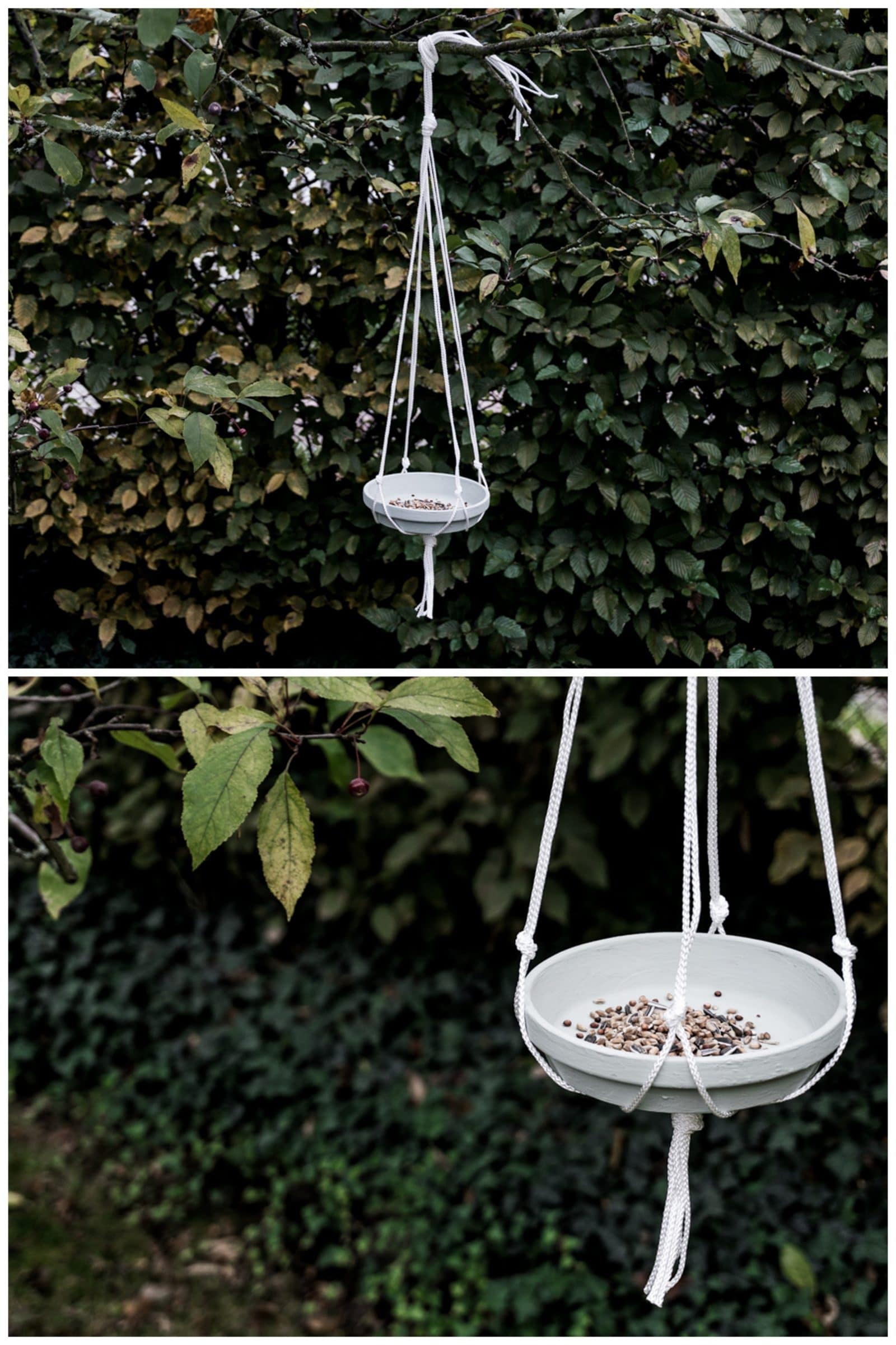 DIY Makramee-Vogelfutterplatz
