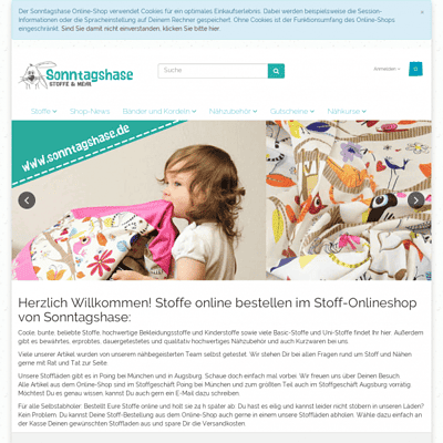 Stoff Online Shop Sonntagshase - Stoffe, Kinderstoffe, Bekleidungsstoffe online bestellen