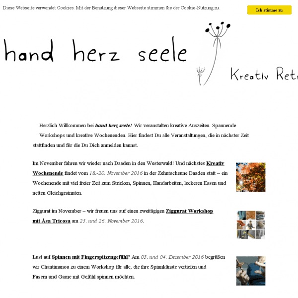 hand herz seele Kreativ Retreat