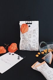 Großes HALLOWEEN-Printables Set inkl. Anleitung für Dreieckstütchen