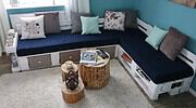 Sofa aus Europaletten mit vielen Extras!!