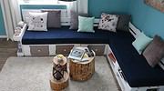 Sofa aus Europaletten mit vielen Extras!!